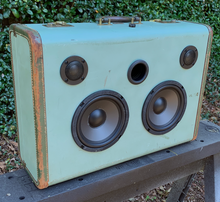 Load image into Gallery viewer, Aqua Blue Train Sonic Suitcase